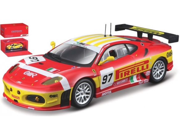 BBURAGO BU36303 FERRARI F430GT N.97 BMS SCUD.ITALIA 2nd LMGT2 2008 MALUC.-RUB.-BAB.1:43 Modellino