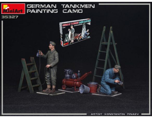 MINIART MIN35327 GERMAN TANKMEN PAINTING CAMO KIT 1:35 Modellino