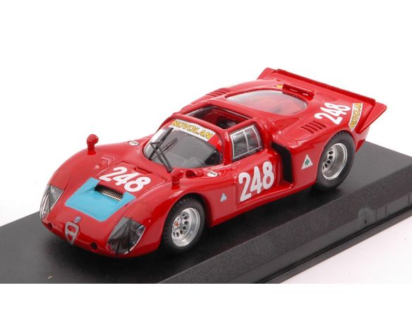 BEST MODEL BT9137-2 ALFA ROMEO 33.2 N.248 TARGA FLORIO 1969 PINTO-ALBERTI 1:43 Modellino