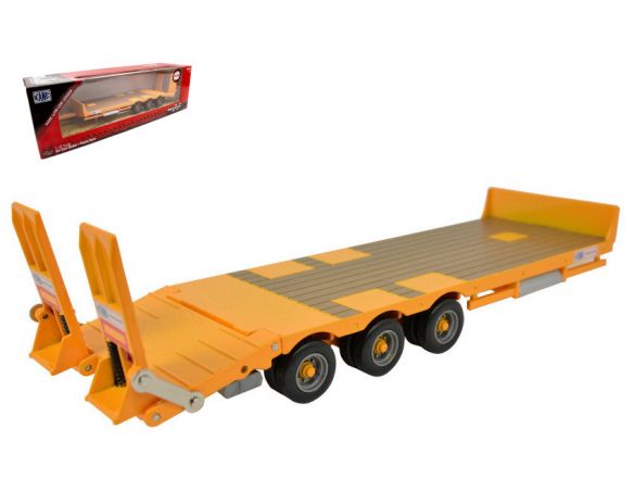 BRITAINS LC43254 PIANALE TRASPORTO MACCHINE OPERATRICI KANE LOW LOADER YELLOW 1:32 Modellino