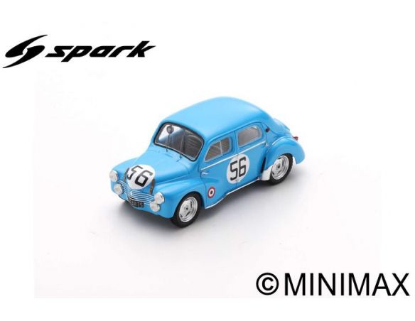 SPARK MODEL S5223 RENAULT 4 CV N.56 LM 1952 J.E.VERNET-J.PAIRARD 1:43 Modellino