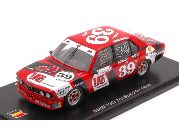 SPARK MODEL SB330 BMW 530i N.39 3rd SPA 1980 BALLOT LENA-ANDRUET-SMADJA 1:43 Modellino