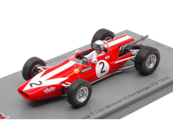 SPARK MODEL SG511 LOLA T100 N.2 WINNER EIFELRENNEN F2 1968 CHRIS IRWIN 1:43 Modellino