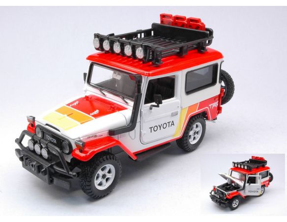 MOTORMAX MTM79137TRD TOYOTA FJ40 LAND CRISER 1974 HARD TOP W/ROOF RACK TOYOTA 1:24 Modellino