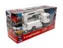 NEW RAY NY15493H UTILITY TRUCK C/CESTELLO ESTENSIBILE CABINA BIANCA 1:43 Modellino