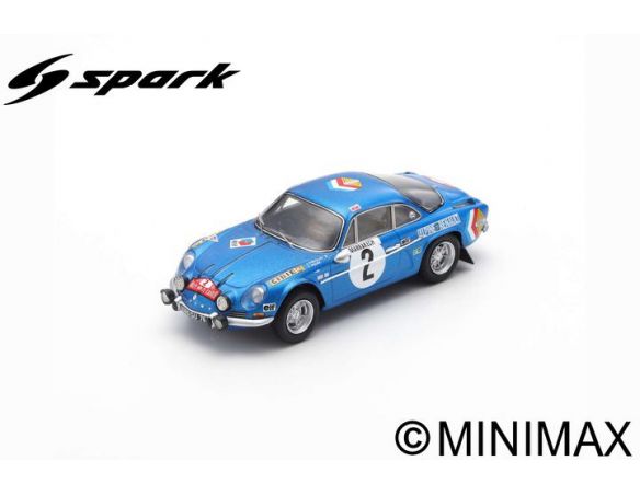 SPARK MODEL S6108 ALPINE A110 N.2 MONTE CARLO 1971 J.P.NICOLAS-C.ROURE 1:43 Modellino