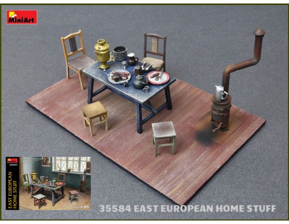 MINIART MIN35584 EAST EUROPEAN HOME STUFF KIT 1:35 Modellino