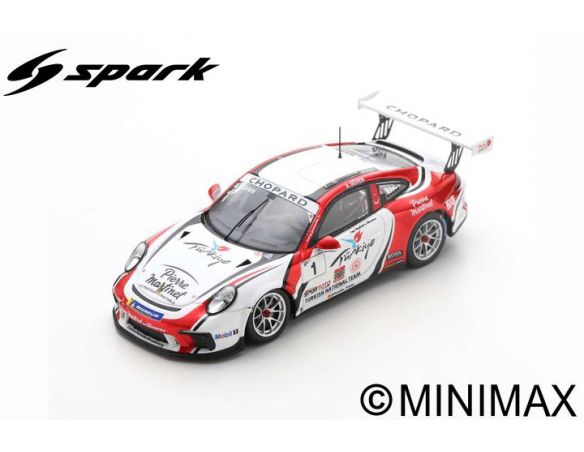 SPARK MODEL SF108 PORSCHE CARRERA CUP FRANCE N.1 CHAMPION 2019 AYHANCAN GUVEN 1:43 Modellino