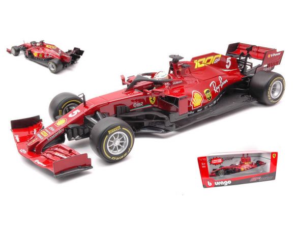 BBURAGO BU16808VM FERRARI F1 SF1000 N.5 1000th TUSCANY GP 2020 SEBASTIAN VETTEL 1:18 Modellino