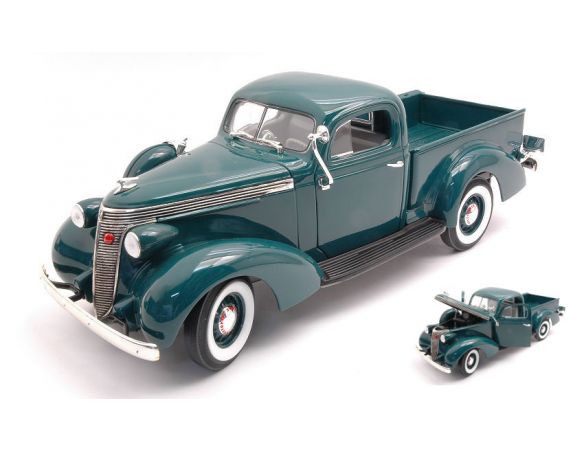 LUCKY DIE CAST LDC92458GN STUDEBAKER COUPE' EXPRESS PICK UP 1937 DARK GREEN 1:18 Modellino