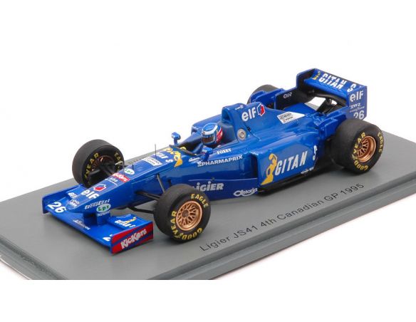 SPARK MODEL S7410 LIGIER JS41 OLIVIER PANIS 1995 N.26 4th CANADIAN GP 1:43 Modellino