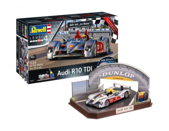 REVELL RV05682 GIFT SET LE MANS R10 TDI + 3D PUZZLE DIORAMA KIT 1:24 Modellino