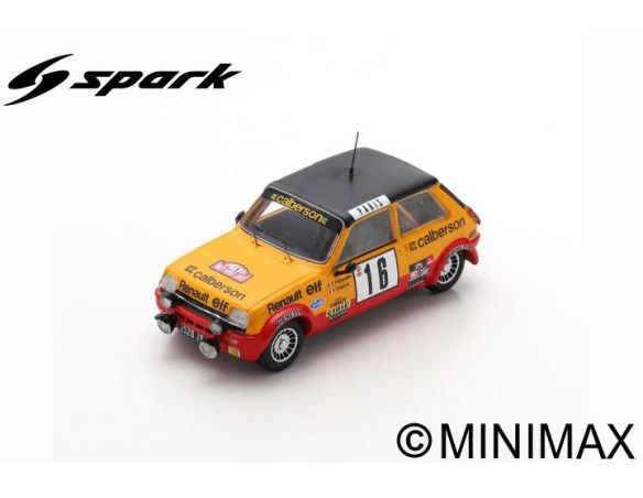 SPARK MODEL S6033 RENAULT 5 ALPINE N.16 MONTE CARLO 1979 G.FREQUELIN-J.DELAVAL 1:43 Modellino