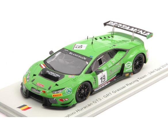 SPARK MODEL SB286 LAMBORGHINI HURACAN GT3 N.19 24 H SPA 2016 PICCINI-STOLZ-BERETTA 1:43 Modellino