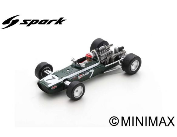 SPARK MODEL S6982 COOPER T86B LUCIEN BIANCHI 1968 N.7 3rd MONACO GP 1:43 Modellino