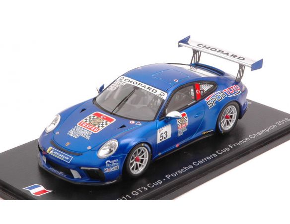 SPARK MODEL SF140 PORSCHE 911 GT3 N.53 CARRERA CUP FRANCE CHAMPION 2018 A.GUVEN 1:43 Modellino