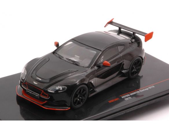 IXO MODEL MOC301 ASTON MARTIN VANTAGE GT 12 2015 BLACK-ORANGE 1:43 Modellino