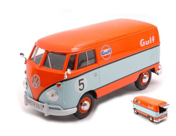 MOTORMAX MTM79649 VW TYPE 2 T1 DELIVERY VAN N.5 GULF 1:24 Modellino