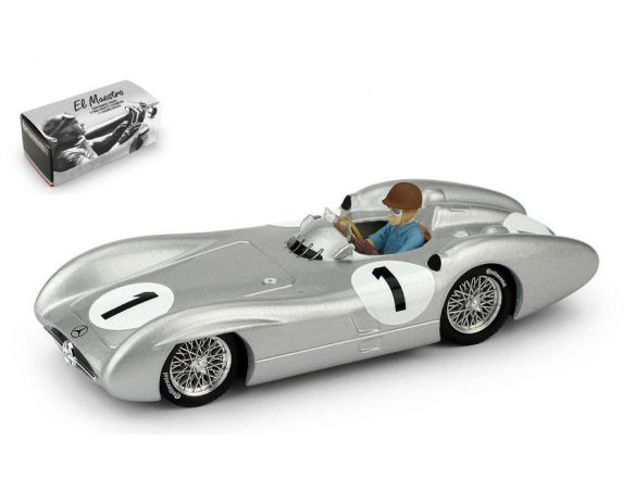 BRUMM BM0325CH MERCEDES W 196 J.M.FANGIO 1954 N.1 4th GR.BRITAIN GP WORLD CHAMPION 1:43 Modellino