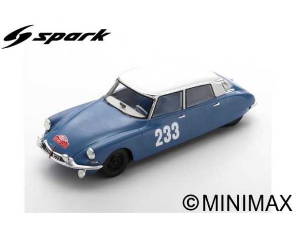 SPARK MODEL S5531 CITROEN DS19 N.233 2nd MONTE CARLO 1963 P.TOIVONEN-A.JARVI 1:43 Modellino