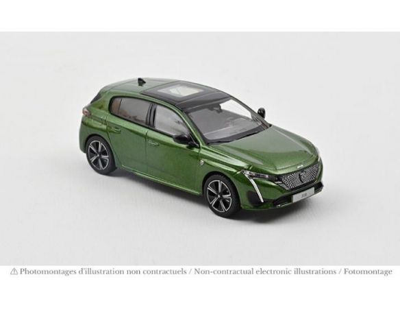 NOREV NV473930 PEUGEOT 308 GT 2021 GREEN 1:43 Modellino