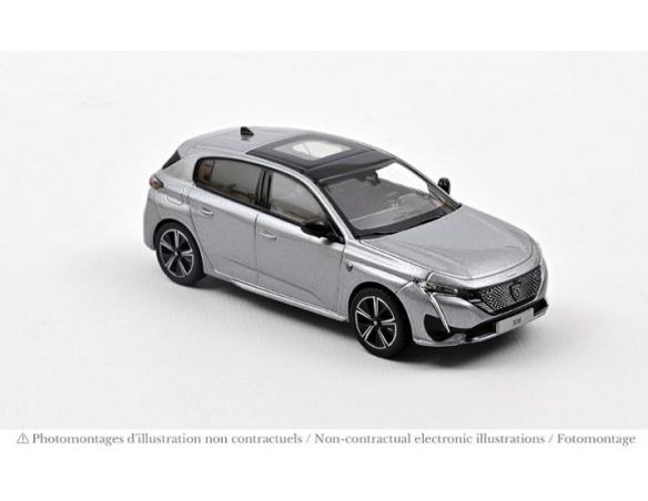 NOREV NV473931 PEUGEOT 308 GT 2021 ARTENSE GREY 1:43 Modellino