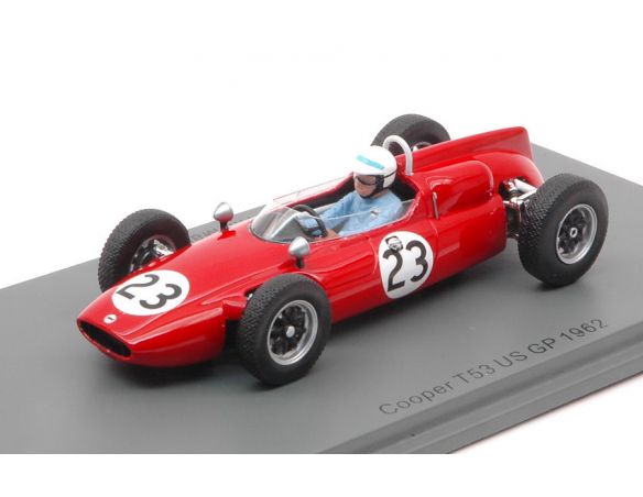 SPARK MODEL S8067 COOPER T53 TIM MAYER 1962 N.23 US GP 1:43 Modellino