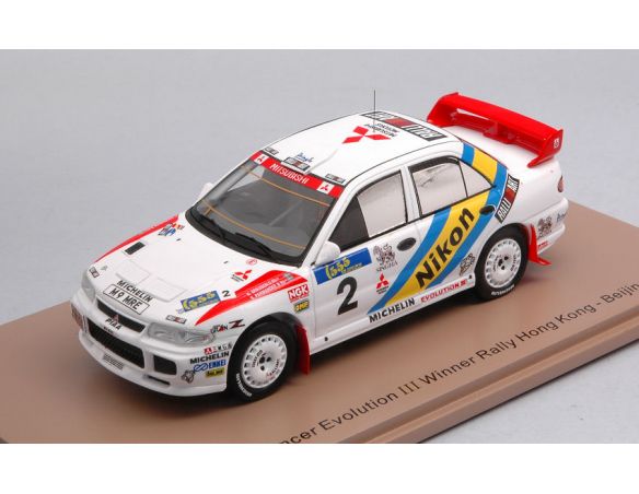 SPARK MODEL S6507 MITSUBISHI LANCER EVO III N.2 WINNER RALLY HONG KONG 1995 ERIKSSON-PARMA Modellino