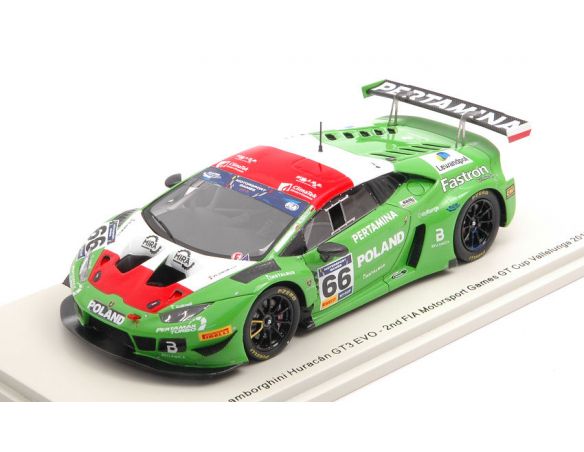 SPARK MODEL S9608 LAMBORGHINI HURACAN GT3 N.66 2nd VALLELUNGA 2019 LEWANDOSKI-JANOSZ 1:43 Modellino