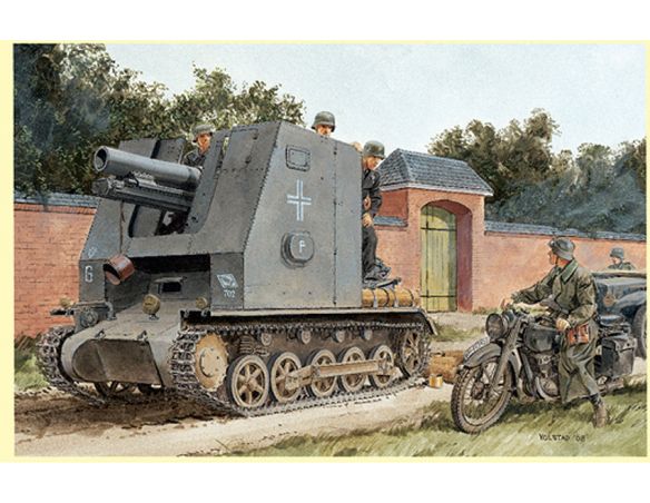 DRAGON D6259 15CM S.IG.33(SF) AUF PZ.KPFW.I.AUSF.B KIT 1:35 Modellino