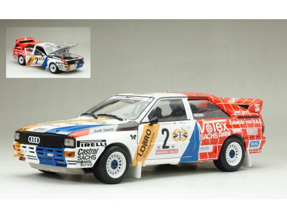 SUNSTAR SS4252 AUDI QUATTRO A1 N.2 WINNER RALLY HUNSRUECK 1984 H.DEMUTH-W.LUX 1:18 Modellino