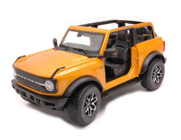 MAISTO MI31457O FORD BRONCO 2021 NO DOOR YELLOW 1:18 Modellino