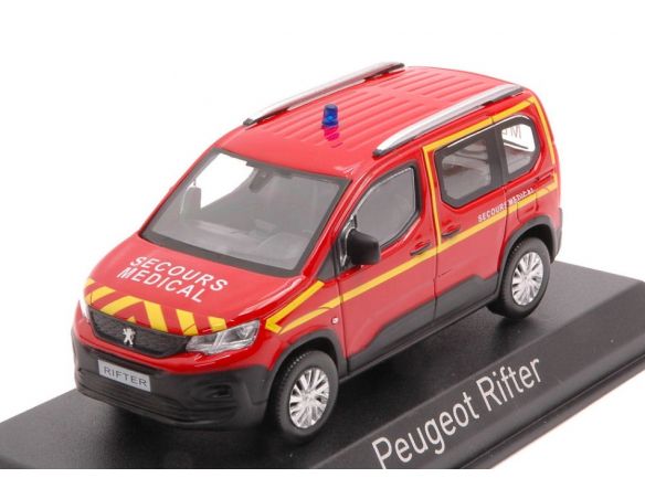 NOREV NV479070 PEUGEOT RIFTER 2019 POMPIERS SECOURS MEDICAL 1:43 Modellino