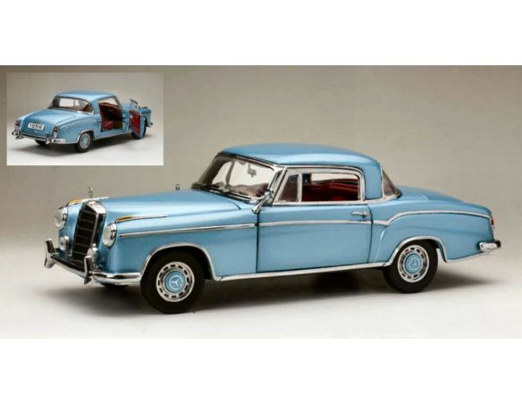 SUNSTAR SS3592 MERCEDES 220 SE COUPE' (W128) METALLIC LIGHT BLUE 1:18 Modellino