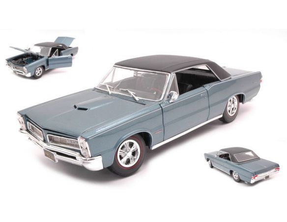 MAISTO MI31885B PONTIAC GTO HURST 1965 METALLIC LIGHT BLUE 1:18 Modellino