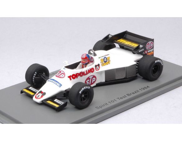 SPARK MODEL S3925 SPIRIT 101 TEST BRAZIL 1984 EMERSON FITTIPALDI 1:43 Modellino