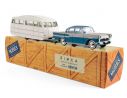 NOREV NVCL5712 SIMCA VEDETTE CHAMBORD 1958 & CARAVANE HENON BLEU & GRIS 1:43 Modellino