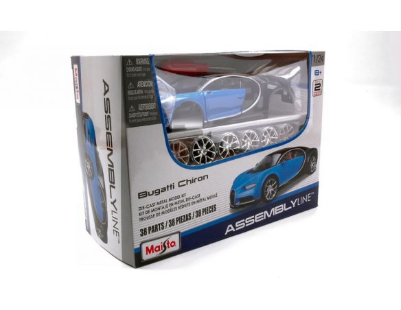 MAISTO MI39514B BUGATTI CHIRON BLUE KIT 1:24 Modellino