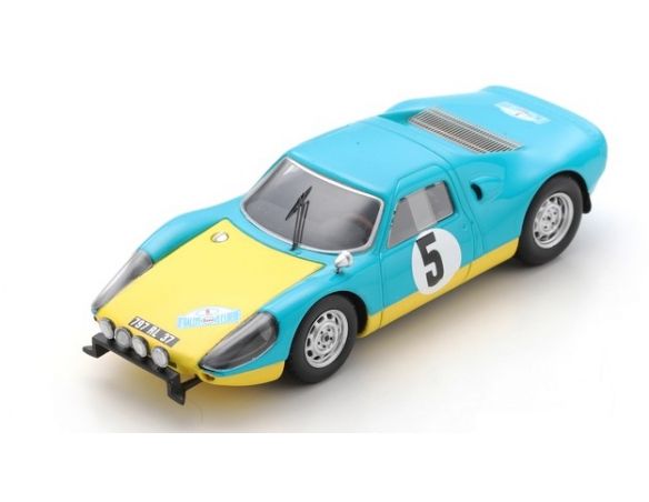 SPARK MODEL SF169 PORSCHE 904 GTS N.5 VAINQUEUR RALLYE D'EBEUF 1967 PHILIPPE FARJON 1:43 Modellino