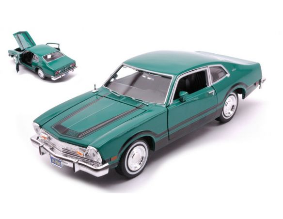 MOTORMAX MTM73332GN FORD MAVERICK GRABBER 1974 GREEN/BLACK 1:24 Modellino