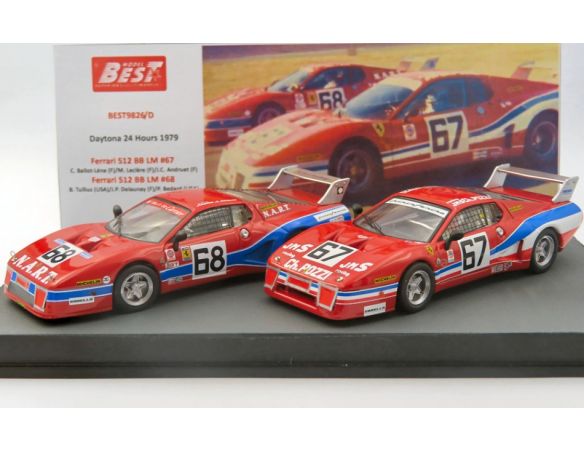 BEST MODEL BT9826-D FERRARI 512 BB LM N.67+68 24 H DAYTONA 1979 Ed.Lim.PCS 78 1:43 Modellino