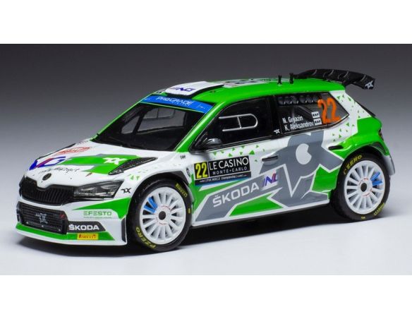 IXO MODEL RAM840 SKODA FABIA RALLY2 EVO N.22 RALLY MONTE CARLO 2022 GRYAZIN/ALEKSAND.1:43 Modellino