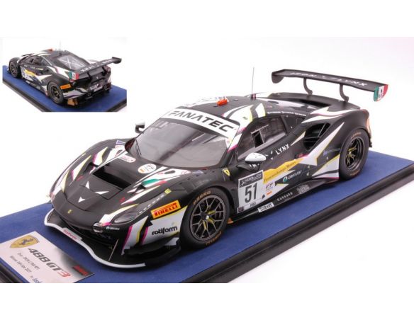 LOOKSMART LS18RC015 FERRARI 488 GT3 N.51 IRON LYNX WINN.24H SPA 2021 LEDOG./NIELS./PIER.1:18 Modellino