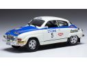 IXO MODEL RAC378A SAAB 96 V4 N.5 1000 LAKES RALLY 1976LAMPINEN/MARKKANEN 1:43 Modellino