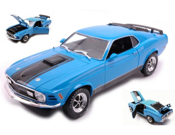 MAISTO MI31453B FORD MUSTANG MACH 1 1970 BLUE 1:18 Modellino