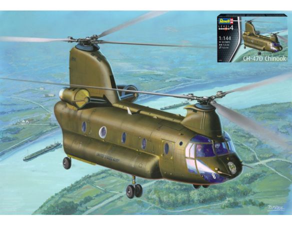 REVELL RV03825 CH-47D CHINOOK KIT 1:144 Modellino