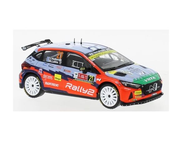 IXO MODEL RAM814LQ HYUNDAI i20 N RALLY 2 N.21 RALLY YPRES 2021HUTTUNEN/LUKKA 1:43 Modellino