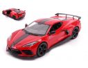 MAISTO MI31534O CHEVROLET CORVETTE STINGRAY COUPE' HIGH WING 2020 RED 1:24 Modellino