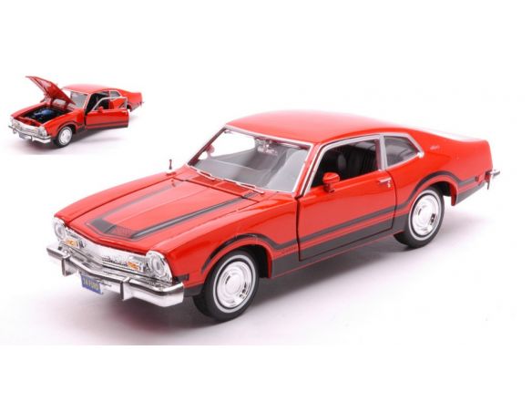 MOTORMAX MTM79043O FORD MAVERICK 1974 FORGETTEN CLASSIC SERIES ORANGE W/BLACK STRIP.1:24 Modellino