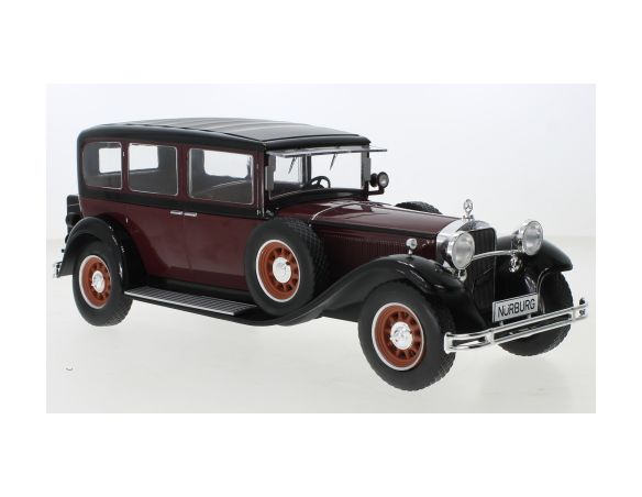 MODELCARGROUP MCG18364 MERCEDES TYP NUERBURG 460/460 K (W08) 1928 DARK RED/BLACK 1:18 Modellino